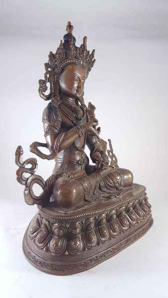 Buddhist Handmade Statue Vajrasattva [double Lotus], [carving], [oxidized]