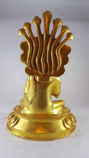 Statue Of Nagarjuna Buddha[full Gold Plated], [magasuddhi]