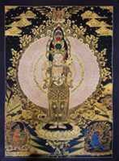 1000 Armed Avalokitesvara Thangka [painting], [smoked Antique Finishing]