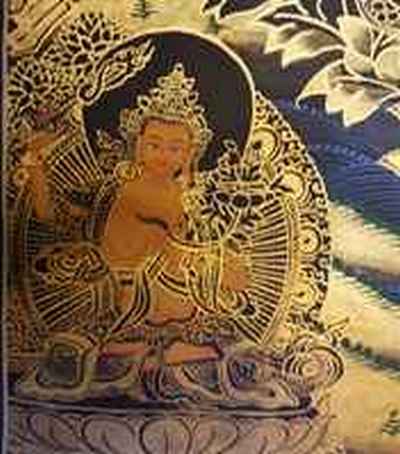 1000 Armed Avalokitesvara Thangka [painting], [smoked Antique Finishing]