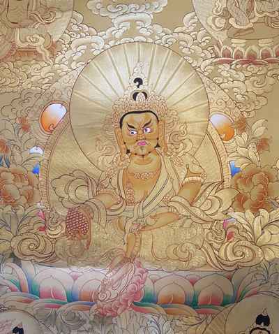 Pancha Kuber [five Jambhala], [dzambhala], [sethi- Setang], [full Gold], [tibetan Style], [painting], [real Gold]