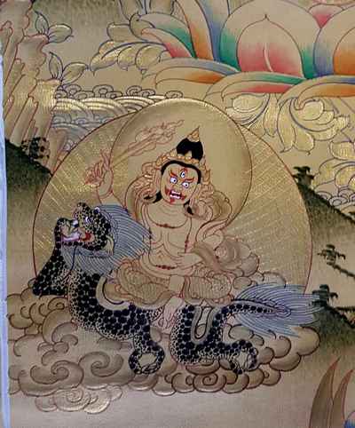 Pancha Kuber [five Jambhala], [dzambhala], [sethi- Setang], [full Gold], [tibetan Style], [painting], [real Gold]
