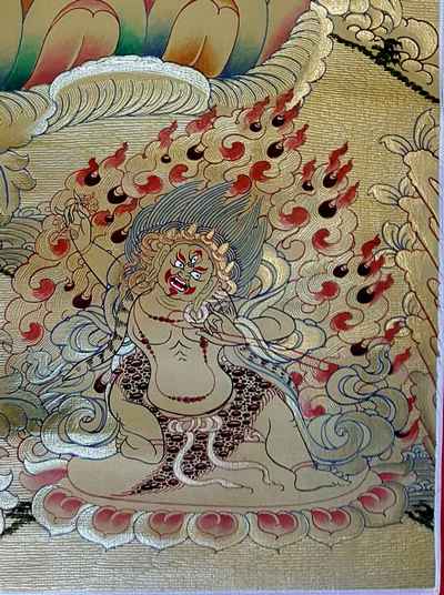 Avalokiteshvara [sethi- Setang], [full Gold], [tibetan Style], [painting], [real Gold]