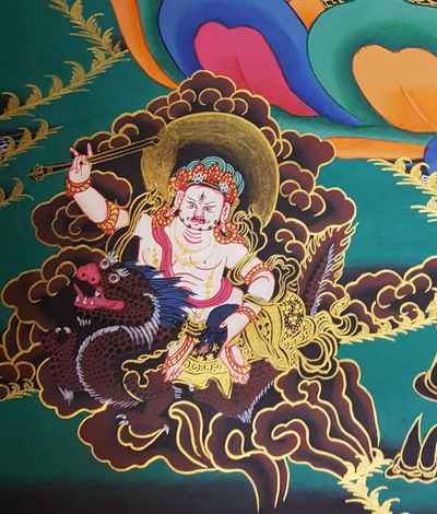 Pancha Kuber [five Jambhala], [dzambhala] Thangka [tibetan Style], [painting]