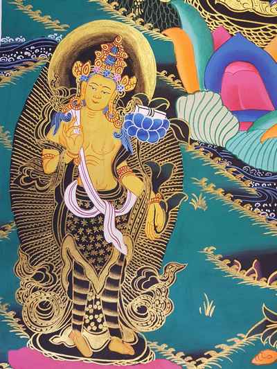 Medicine Buddha Thangka [tibetan Style], [painting]