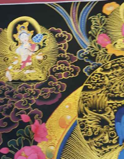 Medicine Buddha Thangka [tibetan Style], [painting]