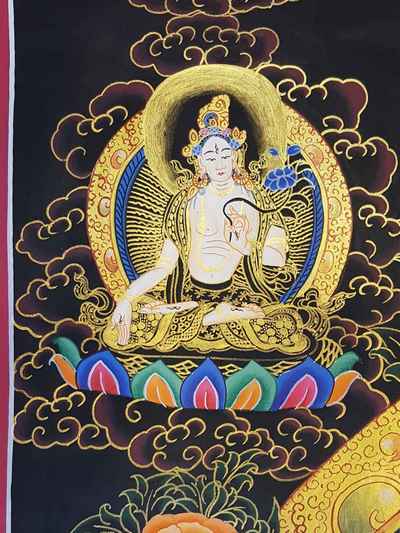 Vajrasattva With Consort, [shakti], Yab-yum Thangka [tibetan Style], [painting]