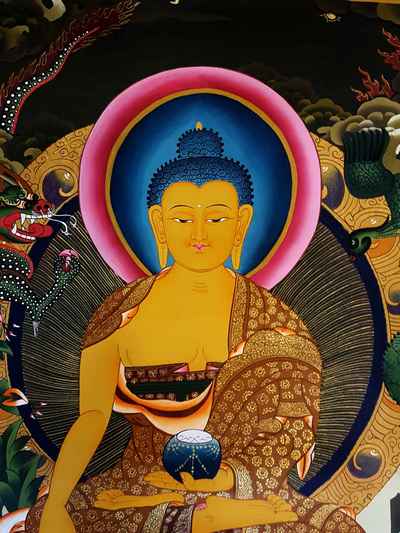 Shakyamuni Buddha Thangka [tibetan Style], [painting], [real Gold]