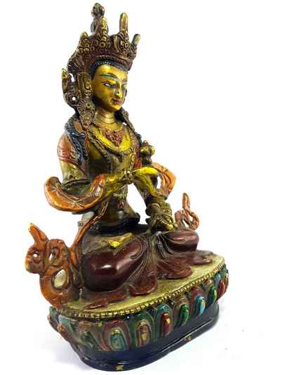 Buddhist Handmade Statue Of Vajrasattvaa, [traditional Color Finishing]