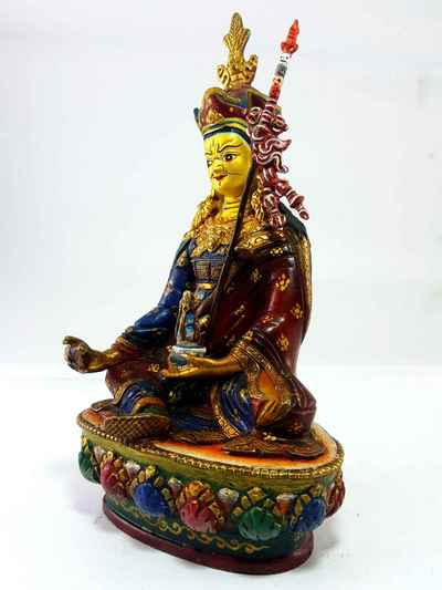 Padmasambhava Handmade Statue [traditional Color Finishing]