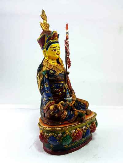 Padmasambhava Handmade Statue [traditional Color Finishing]