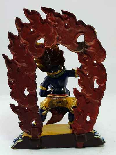 Vajrapani [chana Dorje] Handmade Statue [traditional Color Finishing]