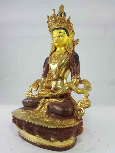 [best Price], Aparimita Statue [partly Gold Plated], [painted Face], [extra Gold], For A Gift, Altars And Buddhist Ritual