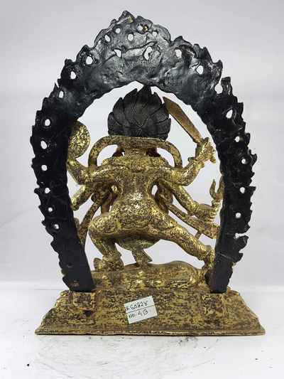 Kala Bhairab [full Gold Plated], [antique Finishing], [rare Find]