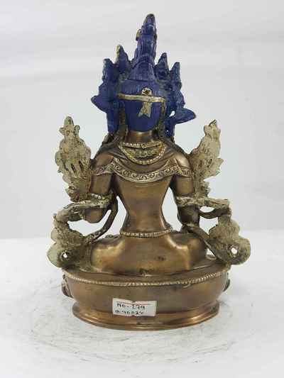 Old Statue Of White Tara Silver Plated And Iron Oxidized, [sold]