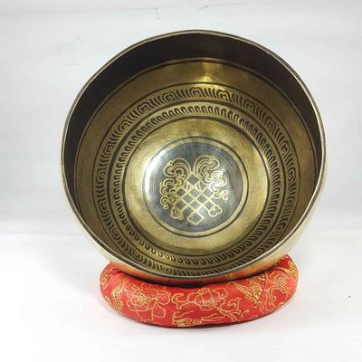 Mustang Bronze Hand Beaten Bowls With Endless Knot At The Centre