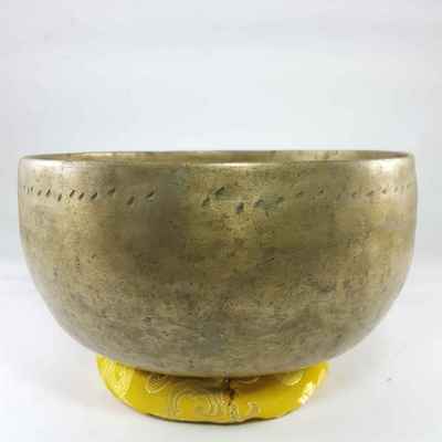 Old Hand Beaten Bronze [kopre] Singing Bowl, [ultra Lightweight], [professional Tool]