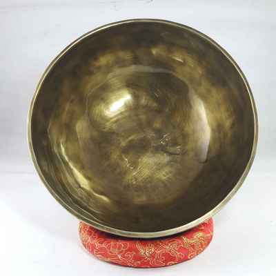 Hand Beaten Full Moon Singing Bowl Antique Finishing