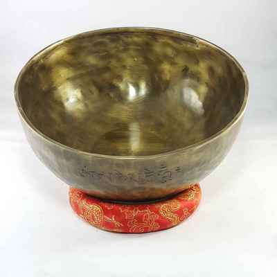 Hand Beaten Full Moon Singing Bowl Antique Finishing