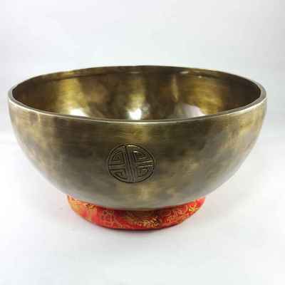 Hand Beaten Full Moon Singing Bowl Antique Finishing