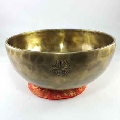 Hand Beaten Full Moon Singing Bowl Antique Finishing