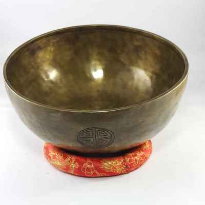 Hand Beaten Full Moon Singing Bowl Antique Finishing