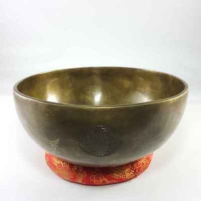 Hand Beaten Full Moon Singing Bowl Antique Finishing