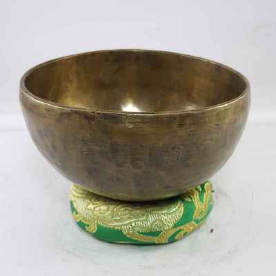 Hand Beaten Bronze Singing Bowl Antique Finishing