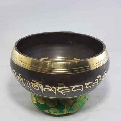 Om Mani Padme Hum Design Singing Bowls [casting], [brass], [etched Designs]