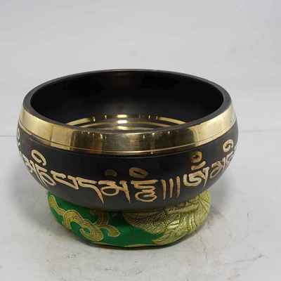 Pancha Buddha Embossed Singing Bowls [casting], [brass], [etched Designs]