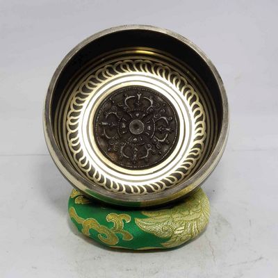 Double Dorje Embossed Singing Bowls [casting], [brass], [etched Designs]