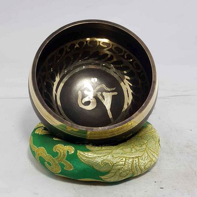 Om Design [2] Singing Bowls [casting], [brass], [etched Designs]