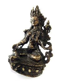 Exquisite And Rare Nepali Green Tara Statue [antique Finishing] - Perfect For Gifting And Home Décor At An Affordable Price