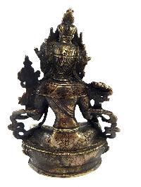 Exquisite And Rare Nepali Green Tara Statue [antique Finishing] - Perfect For Gifting And Home Décor At An Affordable Price