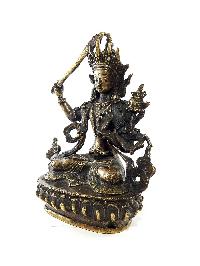 Exquisite And Rare Nepali Manjushri Statue [antique Finishing] - Perfect For Gifting And Home Décor At An Affordable Price