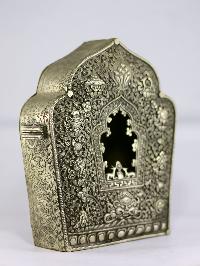 Copper Handmade Ghau [silver Plated], [astah Manga], [good Carving]