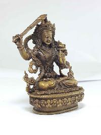 Small High Quality Statue Of Manjushri Antique Finishing