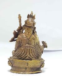 Small High Quality Statue Of Padmasambhava Antique Finishing