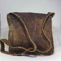 Himalayan Yak Leather Office Shoulder Bag [3 Pocket], [3 Leather Button Lock]