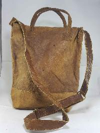 Himalayan Yak Leather Shopping Bag [3 Pocket], [1 Hidden Pocket], [1 Zip]
