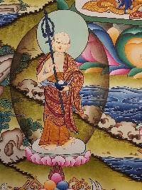 Medicine Buddha Real Hand Painted Thanka Painting [real Gold], [hq], [one Hair Brush], [lamas Painting]