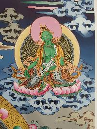 Medicine Buddha Real Hand Painted Thanka Painting [real Gold], [hq], [one Hair Brush], [lamas Painting]