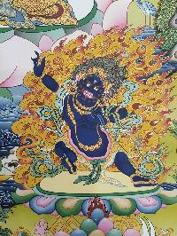 Manjushri Real Hand Painted Thanka Painting [real Gold], [hq], [one Hair Brush], [lamas Painting]