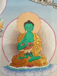 Shakyamuni Buddha Real Hand Painted Thanka Painting [real Gold], [hq]