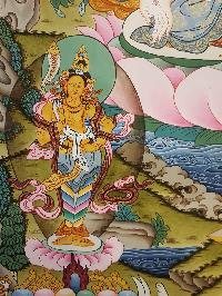 White Tara Real Hand Painted Thanka Painting [real Gold], [hq], [one Hair Brush], [lamas Painting]