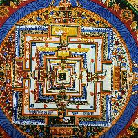 Kalachakra Hand Painted Tibetan Thangka [medium], [black]