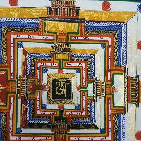 Kalachakra Hand Painted Tibetan Thangka [medium], [green]