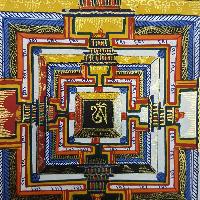 Kalachakra Hand Painted Tibetan Thangka [medium], [red]