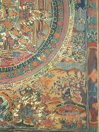 Mandala Hand Made Tibetan Thangka [smoke Antique]