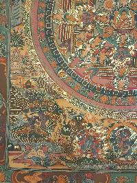 Mandala Hand Made Tibetan Thangka [smoke Antique]